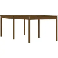 Syfax Table de jardin marron miel 203,5x100x76 cm bois massif de pin