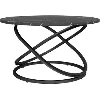 Vicco Table basse Calgary Noir 79.5x46cm avec une grande surface de travail, Model 41526