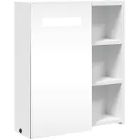 Syfax Armoire de salle de bain à miroir avec LED blanc 45x13x52 cm