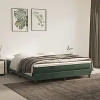 Syfax Matelas à ressorts ensachés 160 x 210 cm Vert foncé
