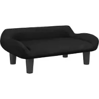 Syfax Lit pour chien noir 70x40x24 cm velours