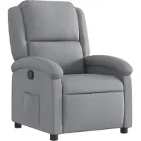 Syfax Fauteuil inclinable Gris clair Tissu