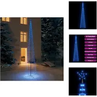 vidaXL Sapin de Noël Conique 752 LEDs Déco Bleu 160x500 cm - Sapins de Noël