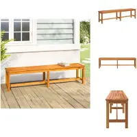 vidaXL Banc de jardin 180x35x45 cm Bois massif Acacia - Bancs de jardin