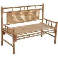 The Living Store Banc de jardin avec support 120 cm bambou
