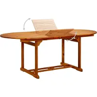 Syfax Table de jardin (150-200)x100x75 cm Bois d'acacia massif