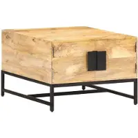 vidaXL Table basse 67x67x45 cm Mango Bois Massif - Table basse - Tables basses - Table basse en bois