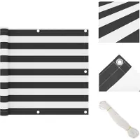 vidaXL Paravent de balcon Anthracite et blanc 90x500 cm Tissu Oxford - Parasols & Protection solaire