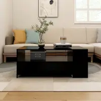 Prolenta Maison Exclusive - Table basse noire 102x55x42 cm Matériau dérivé du bois