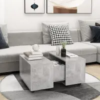 Prolenta Maison Exclusive - Table basse gris béton 60x60x38 cm Matériau dérivé du bois
