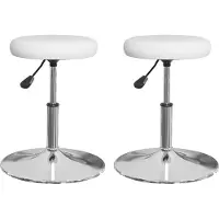 Syfax Chaises à manger lot de 2 blanc similicuir