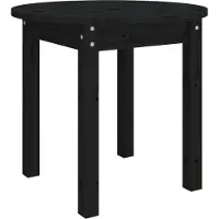 Syfax Table basse Noir Ø 45x40 cm Bois massif de pin