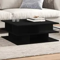 Prolenta Maison Exclusive - Table basse noire 70x70x29 cm Matériau dérivé du bois
