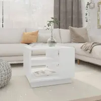 Prolenta Maison Exclusive - Table basse blanche 55x55x43 cm Matériau dérivé du bois