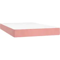 Syfax Matelas de lit à ressorts ensachés fermeté moyenne rose 120x210x20 cm velours