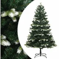 Syfax Sapin de Noël artificiel à charnières avec neige floquée 240 cm