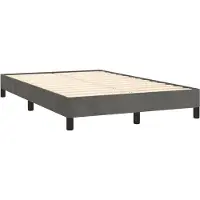 Syfax Cadre de lit sans matelas gris foncé 120x190 cm velours