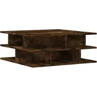 vidaXL Table basse chêne fumé 70x70x29 cm Bois composite