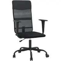 Syfax Chaise de bureau réglable en hauteur noir