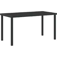 Syfax Table de Jardin Noir 140 x 70 x 73 cm Métal