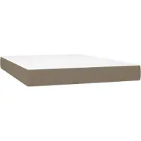 Syfax Matelas de lit à ressorts ensachés fermeté moyenne Taupe 140x200x20 cm Tissu