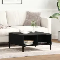 Prolenta Maison Exclusive - Table basse aspect chêne noir 60 x 60 x 30 cm