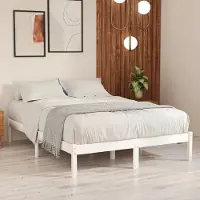 Prolenta Maison Exclusive - Lit en bois massif Pin blanc 160x200 cm