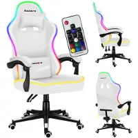Huzaro Force 4.4 RGB Chaise de jeu blanche