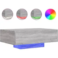 Syfax Table basse avec lumières LED sonoma gris 85x55x31 cm