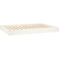 Syfax Lit pour chien Blanc 101,5x74x9 cm Bois de pin solide