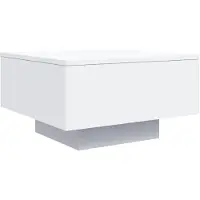 Syfax Table basse blanc 55x55x31 cm bois d'ingénierie