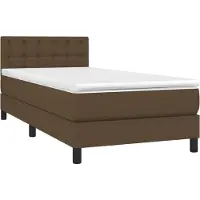 Syfax Sommier à lattes de lit avec matelas Marron foncé 90x200 cm