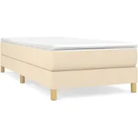 Syfax Sommier à lattes de lit avec matelas Crème 80x200 cm Tissu
