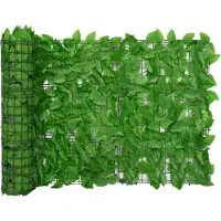 Syfax Écran de balcon avec feuilles vert 300x75 cm