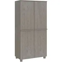 Syfax Garde-robe HAMAR Gris clair 89x50x180 cm Bois massif de pin