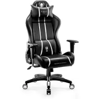 Diablo X-One 2.0 Gaming Chair Chaise de bureau Accoudoirs réglables Design ergonomique Coussin cervical et lombaire King Size Noir et blanc