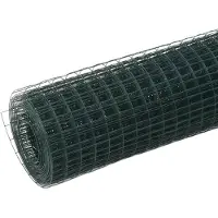 vidaXL Clôture en fil de fer acier avec revêtement PVC 25x1,5 m vert