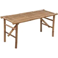 vidaXL Banc de jardin pliable avec support 118 cm bambou
