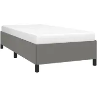 Syfax Cadre de lit sans matelas gris foncé 90x200 cm tissu