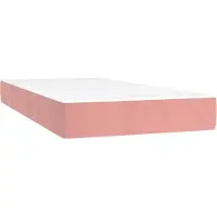 Syfax Matelas de lit à ressorts ensachés fermeté moyenne rose 90x220x20 cm velours