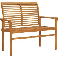 The Living Store Banc de jardin 112 cm bois massif teck