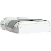 Syfax Cadre de lit sans matelas blanc 150x200 cm