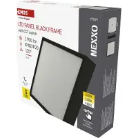 Emos Luminaire à LED NEXXO noir, 22,5 x 22,5 cm, 21 W, blanc chaud/neutre, ZM6343