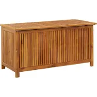 vidaXL Boîte de rangement de jardin 113x50x58 cm bois massif acacia - Boîte de rangement de jardin - Boîte de rangement extérieur - Boîte de jardin - Boîte à poussière