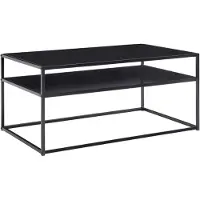 Wohnling Table basse 100x60x45 cm table basse industrielle en métal noir |