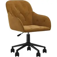 Syfax Chaise pivotante de bureau Marron Velours