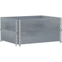 Syfax Colliers de palette 2 pcs gris 80x60 cm bois de pin solide