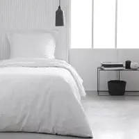 TODAY Housse de couette, 140 x 200 cm, 1 personne, 100% Coton uni, Craie