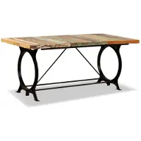 vidaXL Table de salle à manger en vieux bois massif 180 cm