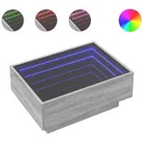 Syfax Table basse avec LED sonoma gris 70x50x30 cm bois d'ingénierie